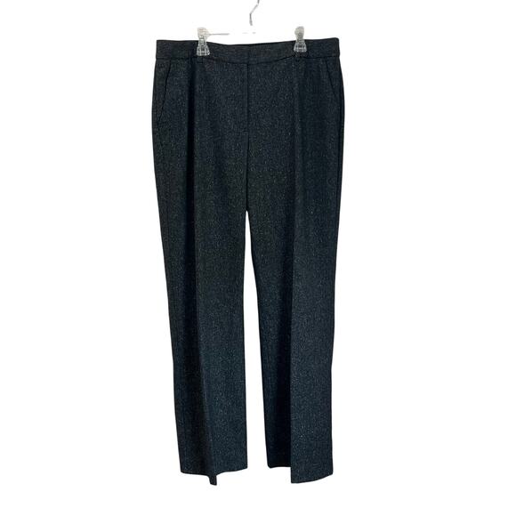 Talbots Pants - Talbots Women's Windsor Curvy Black Textured Wool Blend Trousers Size 12